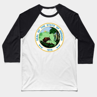 Indiana Coat of Arms Baseball T-Shirt